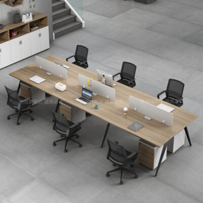 Bàn nhân viên đơn giản hiện đại bàn văn phòng bốn người Bàn nhân viên Phòng làm việc kết hợp bàn ghế màn hình