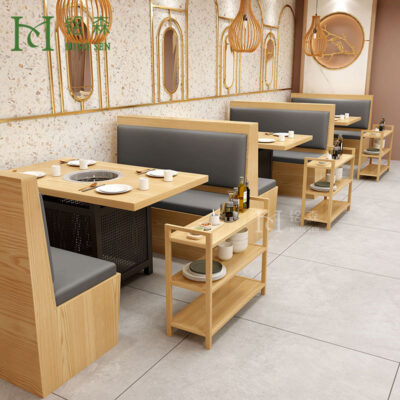 Cửa hàng lẩu Malatang thẻ treo tường ghế sofa nhà hàng tây bàn ghế kết hợp quán trà sữa bàn ăn nội thất