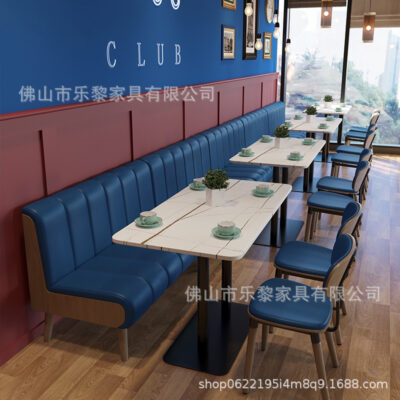 Quầy bar ghế sô pha quán lẩu quán trà sữa bàn ghế kết hợp chủ đề nhà hàng tây quán cà phê bàn đá tấm đàm phán