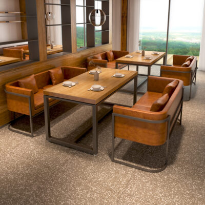 Phong cách công nghiệp kiểu Mỹ bar cafe thẻ ghế sofa nhà hàng tây khách sạn bàn ăn kết hợp bàn ghế đàm phán