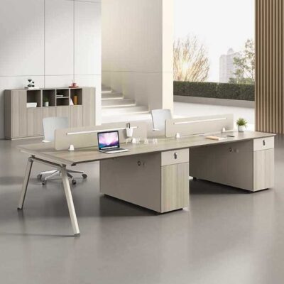 Bán buôn bàn ghế nhân viên kết hợp đơn giản hiện đại ghế ngồi 4 người 6 người máy tính card bàn làm việc văn phòng