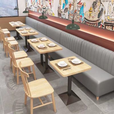 Chuỗi nhà hàng quán mì ăn vặt quán trà sữa bàn ghế gỗ đặc kết hợp khách sạn lẩu nhà hàng tây thẻ ghế sofa thương mại