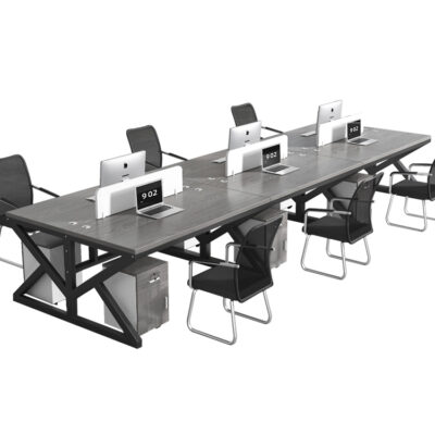 Bàn ghế nhân viên kết hợp nội thất văn phòng bốn người ghế màn hình bàn máy tính ghế nhân viên tối giản hiện đại