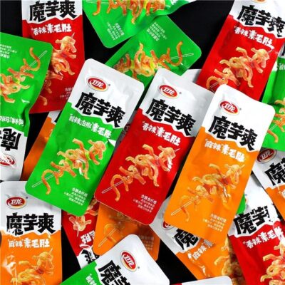 Konjac Shuang Weilong Gói nhỏ đỏ Hương vị cay Đồ ăn cay nhẹ thông thường với số lượng lớn