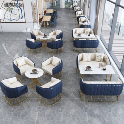 Người nổi tiếng Internet quán trà sữa quán cà phê thẻ ghế sofa ánh sáng sang trọng đàm phán bàn ghế kết hợp văn phòng bán hàng văn phòng tiếp tân văn phòng sofa