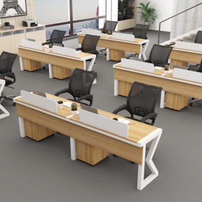 Bàn nhân viên bàn máy tính đôi đơn bàn ba người bàn ba chỗ ngồi màn hình bezel