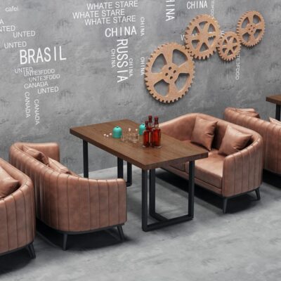Phong cách công nghiệp quầy bar thẻ thanh rõ ghế sofa nhà hàng ca nhạc cafe nướng lẩu quán trà sữa bàn ghế kết hợp