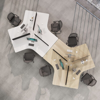 Bàn ghế nhân viên kết hợp 3 người 6 người văn phòng máy tính đơn giản hiện đại ghế sáu người bàn nhân viên