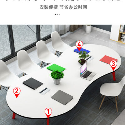 Bàn hội trường bàn dài đơn giản hiện đại kết hợp bàn ghế tập 8 chữ đặc bàn làm việc hình chữ nhật đơn giản