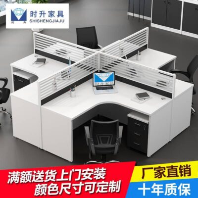 Bàn màn hình 4 ngăn nhân viên 8 ngăn từ ngăn văn phòng chữ L 6 ngăn nhân viên Bàn ghế kết hợp máy tính