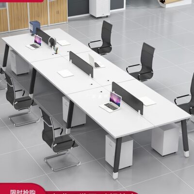 Bàn ghế nhân viên kết hợp bàn máy tính bàn nhân viên văn phòng bốn 4 sáu 6 tám 8 Phòng làm việc đơn giản hiện đại