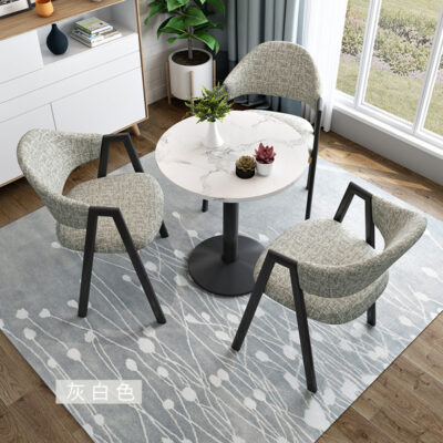 Bắc Âu đơn giản giản dị bàn tròn nhỏ đàm phán bàn ghế kết hợp văn phòng tiếp khách bàn tiếp tân cà phê quán trà sữa bàn ăn