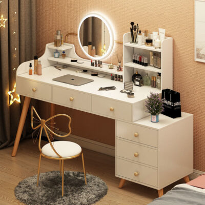 Bàn trang điểm chung cư nhỏ lưới đỏ ins gió mới đơn giản hiện đại phòng ngủ bàn trang điểm tủ đựng đồ bàn trang điểm gia đình