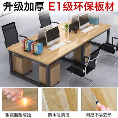 Bàn ghế kết hợp nhân viên văn phòng bàn máy tính bốn hoặc sáu Phòng người đàn ông kết hợp bàn nhân viên Phòng làm việc