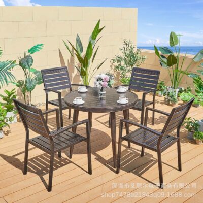 Bàn Ghế Ngoài Trời Sân Nhôm Đúc Kết Hợp Giải Trí Ngoài Trời Sân Vườn Ghế Sân Vườn BBQ Ngoài Trời Sân Thượng Biệt Thự Sân Vườn