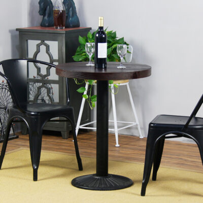 Bắc Âu Phong Cách Công Nghiệp Retro Gỗ Chắc Chắn Bàn Tròn Nhỏ Nhạc Thanh Trà Nhà Hàng Cafe Giải Trí Gỗ Chắc Chắn Bàn Ăn Tròn