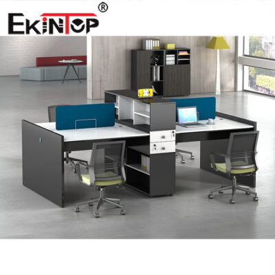 Nhà sản xuất Phật Sơn bán buôn bàn nhân viên văn phòng bằng gỗ bàn kết hợp bàn nhân viên bàn bốn người