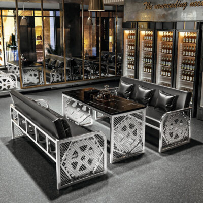 Phong cách công nghiệp quầy bar sofa thẻ ghế vào nhà chủ đề cổ điển nhà hàng trà sữa kịch bản giết rõ ràng quầy bar ăn uống kết hợp bàn ghế
