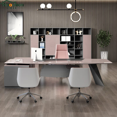 Bàn làm việc Boss Thời trang Nữ Chủ tịch Giám đốc Bàn Sang trọng Sáng tạo Giám sát Bàn điều hành Nội thất văn phòng Bàn ghế