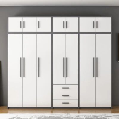 Tủ quần áo phòng cho thuê tối giản hiện đại với cửa mở tủ quần áo lớn phòng ngủ gia đình tủ quần áo dung tích lớn tủ tủ