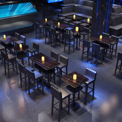 Sắt nghệ thuật công nghiệp phong cách công nghiệp thanh sofa retro thanh chủ đề âm nhạc quán cà phê nhà hàng thanh thanh ghế thẻ hình chữ U bàn ghế