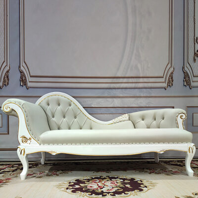 Ghế trường kỷ bằng gỗ nguyên khối kiểu châu Âu Phòng ngủ kiểu châu Âu đi văng vải đẹp phòng khách phòng nhỏ ghế tựa giường sofa sang trọng nhẹ