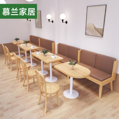 Nhà hàng phương Tây nhà hàng trà dựa vào tường thẻ ghế sofa món tráng miệng giản dị quán trà sữa quán cà phê kết hợp bàn ghế gỗ đan mây