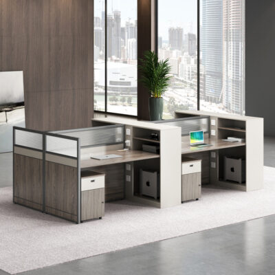 Bàn ghế nhân viên kết hợp nhân viên đơn giản hiện đại hai bốn bốn bốn người 6 chỗ ngồi nhân viên văn phòng bàn máy tính sáng tạo