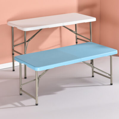 Bàn gấp ngoài trời di động bàn dài đơn giản gian hàng bàn học bàn ăn nhựa bộ ghế lưu trữ lắp đặt miễn phí hiện đại