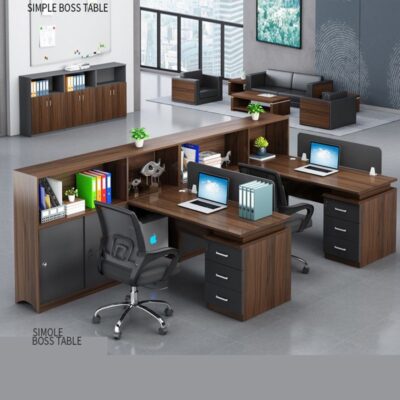 Bàn ghế kết hợp nhân viên văn phòng đơn giản vách ngăn màn hình bàn tài chính bàn nhân viên trạm