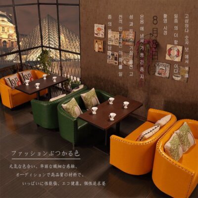 Cửa hàng đồ uống Bàn ăn thông thường Nhà hàng trà Sofa Thanh Ghế sofa Ghế đôi Ghế đơn giản Bàn ghế kết hợp Quán cà phê