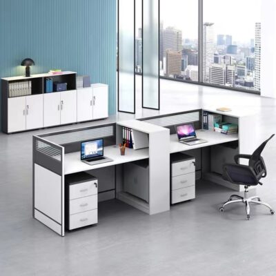 Bàn ghế nhân viên hiện đại đơn giản kết hợp 2/4/6/người Phòng làm việc ghế màn hình bàn tài chính văn phòng