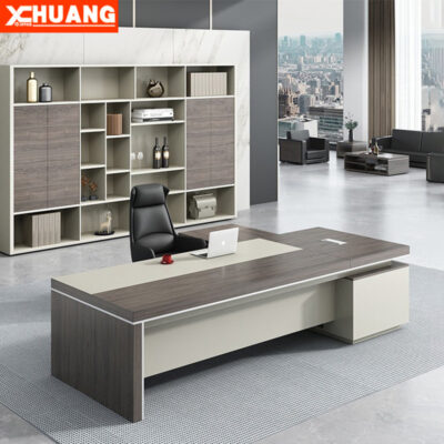 Nội thất văn phòng Bàn chủ tịch mới Không khí đơn giản hiện đại Bàn kết hợp bàn ghế Boss Bàn giám đốc thời trang