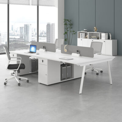 Bàn ghế văn phòng nhân viên kết hợp 4 bốn 6 người bàn tài chính đôi đơn giản gian hàng màn hình văn phòng