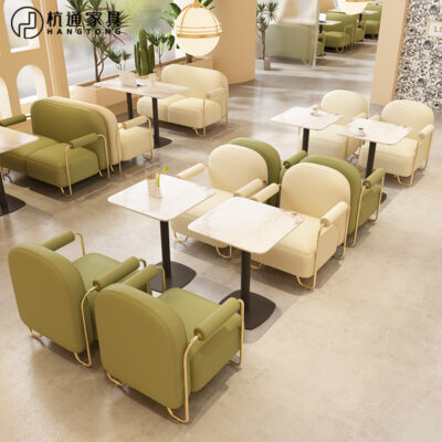 Đơn vị uy tín phong cách kem quán cà phê quán trà sữa giải trí sofa cửa hàng tráng miệng bánh bánh kết hợp bàn ghế đàm phán