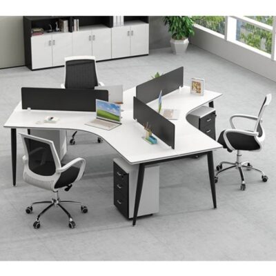 Bàn làm việc đơn giản hiện đại 3 người 5 người 6 người 8 người vách ngăn màn hình vi tính kết hợp bàn ghế nhân viên