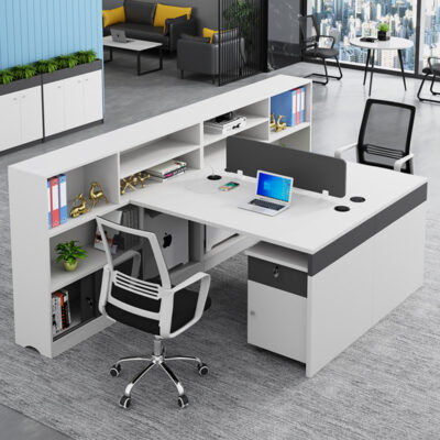 Bàn ghế kết hợp bàn văn phòng hiện đại đơn giản bàn nhân viên bàn nhân viên bàn tài chính đôi Phòng