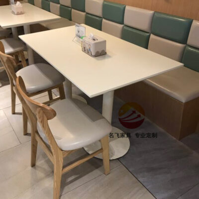 Bốn người chia bàn ăn và ghế kết hợp dì bánh bao thức ăn nhanh đồ nội thất thẻ ghế sofa bàn căng tin cửa hàng tráng miệng bàn ghế