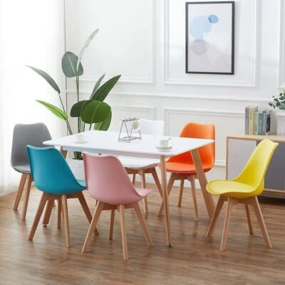 Eames lưng ghế hoa tulip ghế ăn tối giản hiện đại nhà ghế nhựa bàn ghế văn phòng đàm phán ghế xuyên biên giới