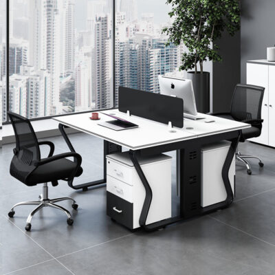 Bàn ghế văn phòng nhân viên kết hợp 4/6 người màn hình hiện đại đơn giản Phòng làm việc bàn nhân viên văn phòng