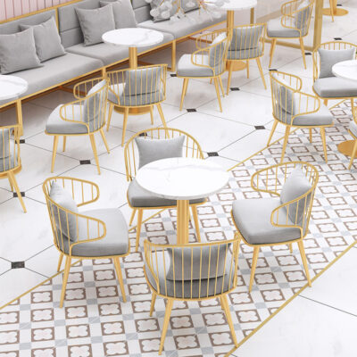 Quán trà sữa tối giản hiện đại bàn ghế Đơn vị uy tín ánh sáng sang trọng thẻ cafe ghế sofa nhà hàng ghế sofa mini kết hợp