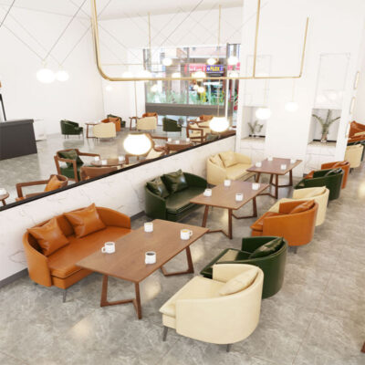 Bắc Âu Đơn Giản Giản Dị Bàn Ghế Sofa Trà Sữa Tráng Miệng Quán Ăn Vặt Bàn Ghế Cafe Sofa Bàn Ghế Kết Hợp
