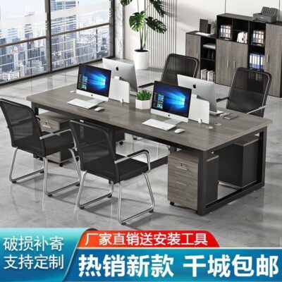 Bàn ghế nhân viên 2/4/6 người màn hình ghế nhân viên văn phòng hiện đại đơn giản bàn hội nghị bàn máy tính