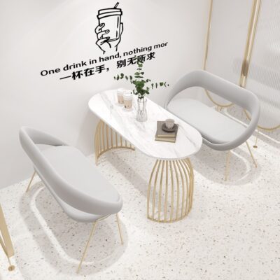 Bắc Âu quán cà phê quán trà sữa bàn ăn và ghế kết hợp thẩm mỹ viện cửa hàng quần áo giải trí đàm phán tiếp nhận ghế sofa thẻ