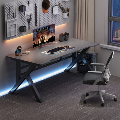 Bàn máy tính để bàn tại nhà bàn học sinh ký túc xá chơi game bộ bàn ghế ánh sáng sang trọng bảng đá màu bàn văn phòng