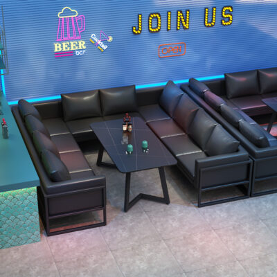 Phong cách công nghiệp cổ điển thanh rõ ràng thanh thẻ ghế sofa đàm phán thịt nướng nhà hàng lẩu nhà hàng phương tây kết hợp bàn ghế cafe