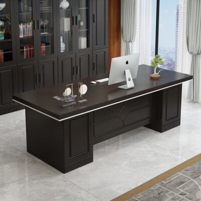 Phong cách Trung Quốc mới bàn sếp kết hợp ghế văn phòng tối giản hiện đại quản lý giám sát nội thất văn phòng máy tính bàn lớn