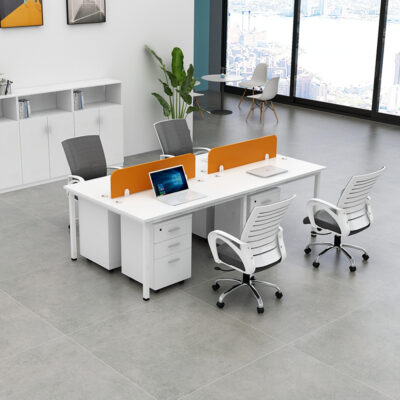 Nội thất văn phòng Giang Tô Thượng Hải bàn ghế đơn giản kết hợp nhân viên bàn bốn người bàn màn hình thời trang