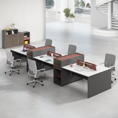 Bàn bốn người đơn giản hiện đại nhân viên nhân viên 2 sáu 6 cặp 4 bàn nhiều người mặt đối mặt kết hợp bàn ghế