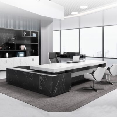 Bàn làm việc Boss giả đá cẩm thạch Bàn làm việc chủ tịch hiện đại đơn giản Bàn làm việc văn phòng Boss kết hợp Bàn quản lý Bàn giám sát Bàn điều hành